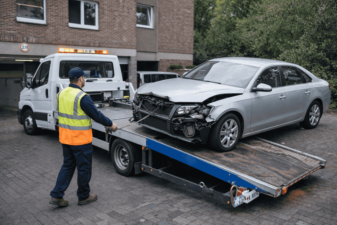 Abholung und Verladung bei der Autoverwertung Wolfenbüttel